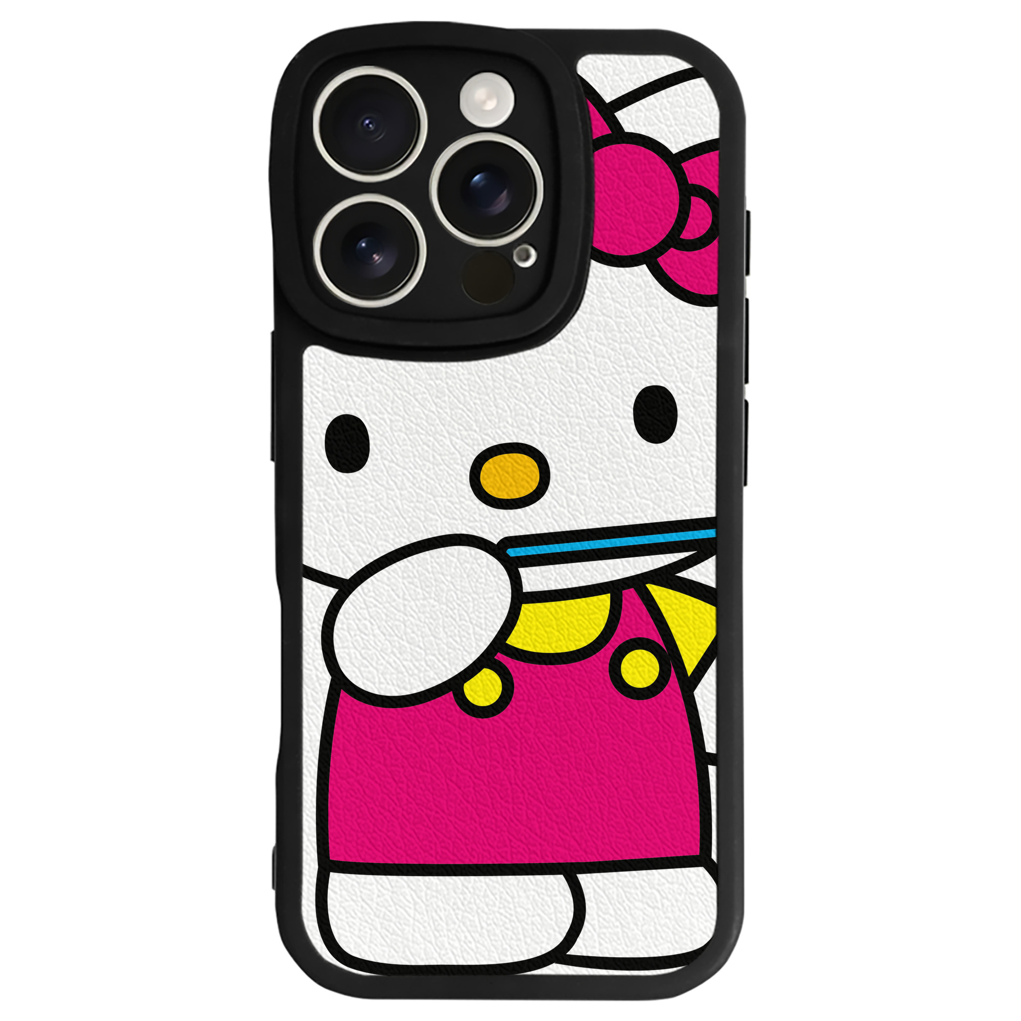 （画像用） Hello Kitty ハローキティ 【iPhone 16シリーズ対応】シリコンスマホケース（レザー調） 材質：シリコン
